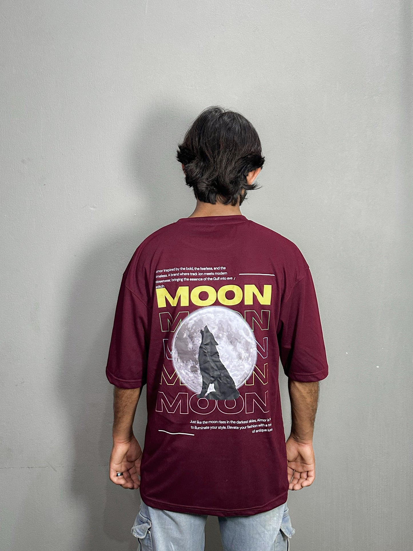 MAROON MOON GRAPHIC TEEES